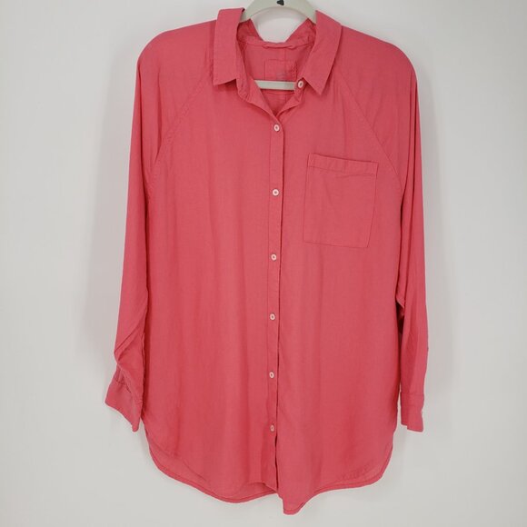 aerie Tops - Aerie Oversized Linen Button Down Shirt Top
